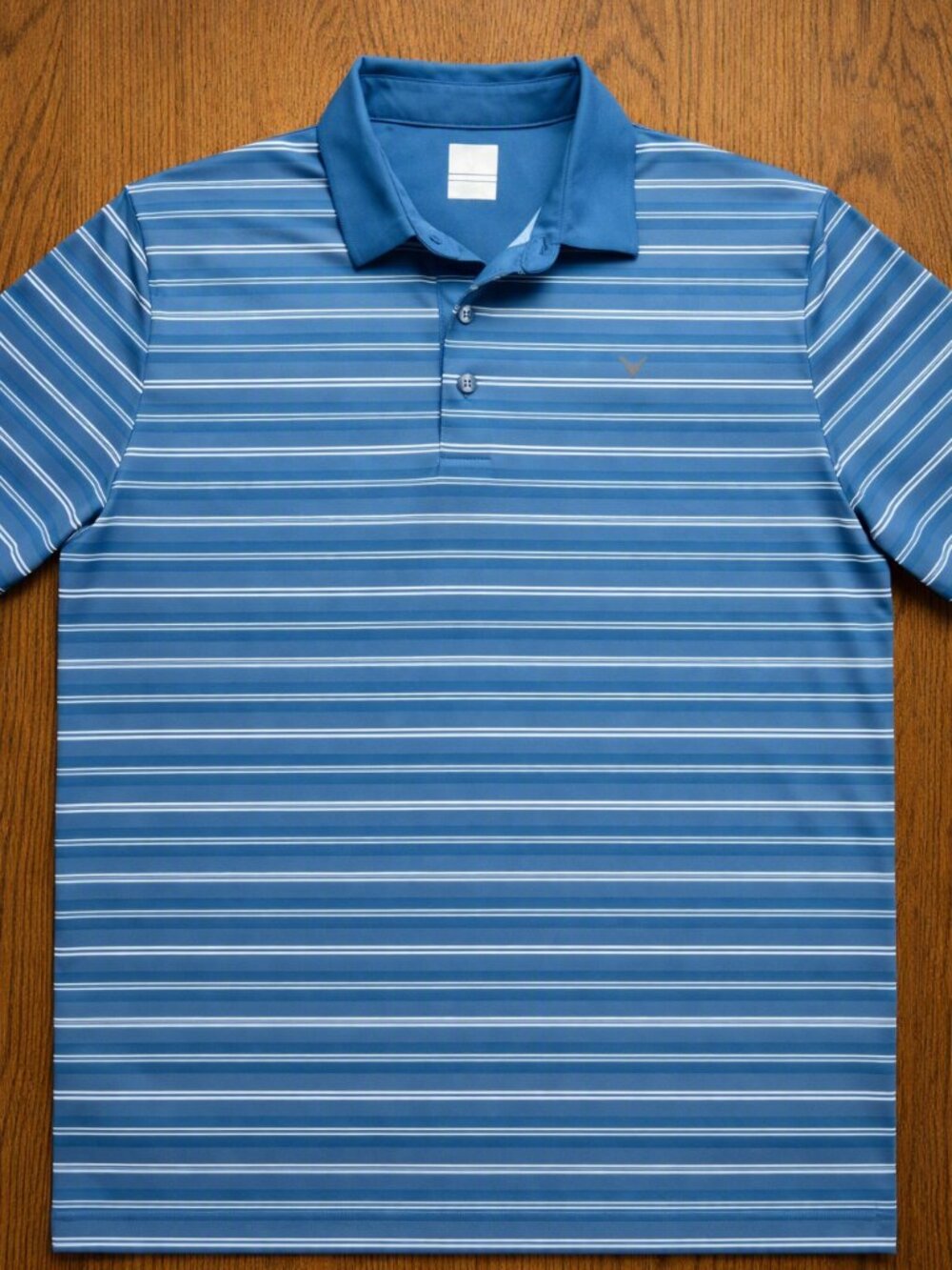 Callaway Opti-Dri Men's Blue Striped Polo Shirt Performance Golf Lightweight